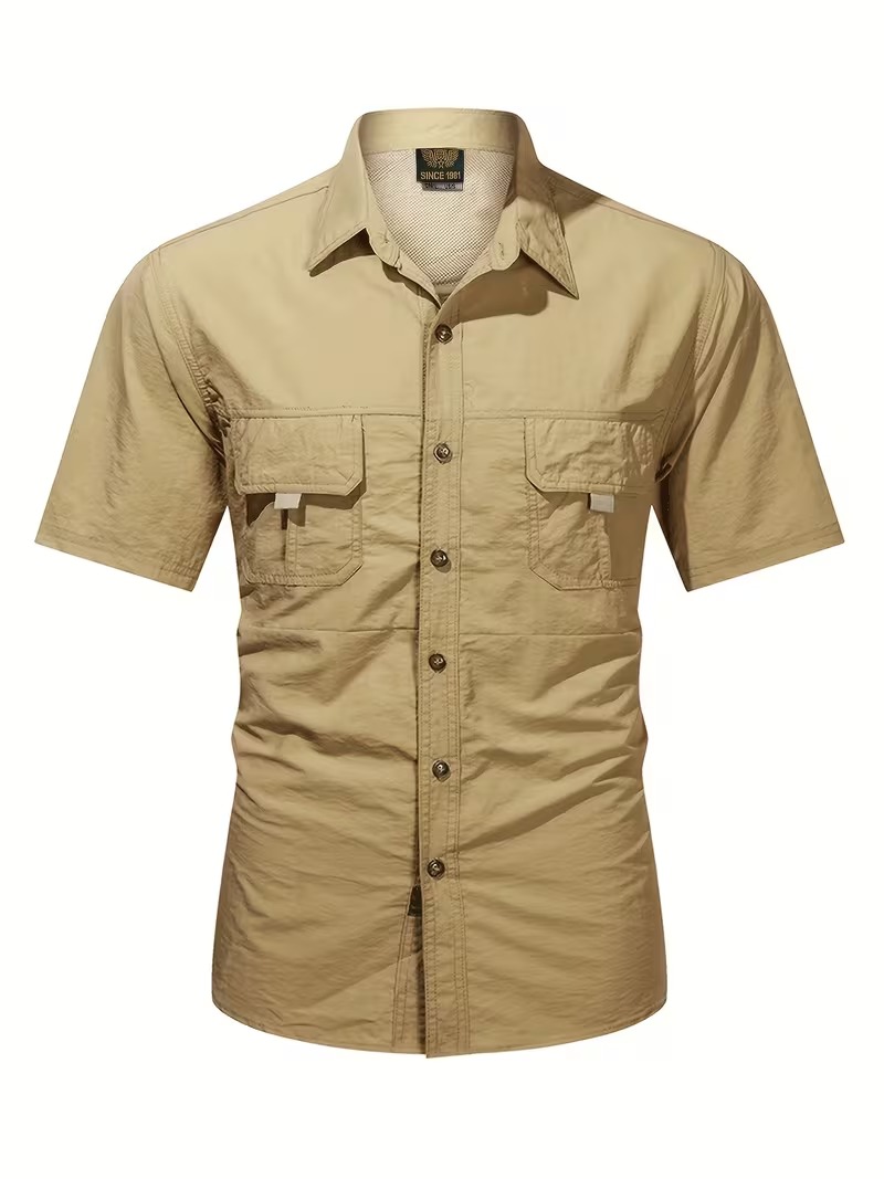 Men’s Quick-Dry Short-Sleeve Work Shirt