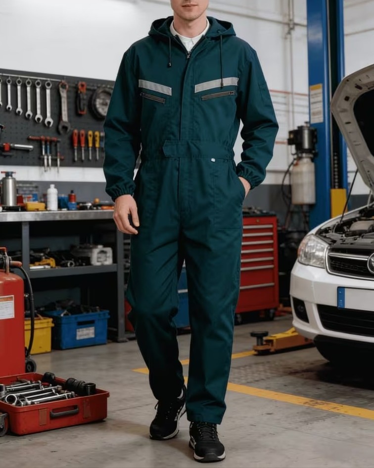 Men’s Hooded Mechanic Workwear Coverall